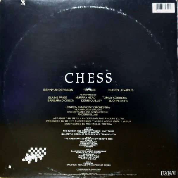 Benny Andersson, Tim Rice, Björn Ulvaeus : Chess (2xLP, Album, Ind)
