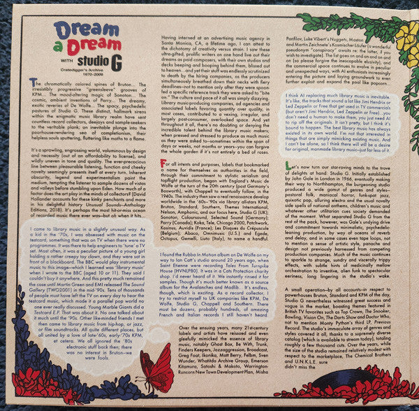 Various : Dream A Dream With Studio G: Cratedigger's Archive (1970-2009) (LP, Comp, Ltd, RM, Red)