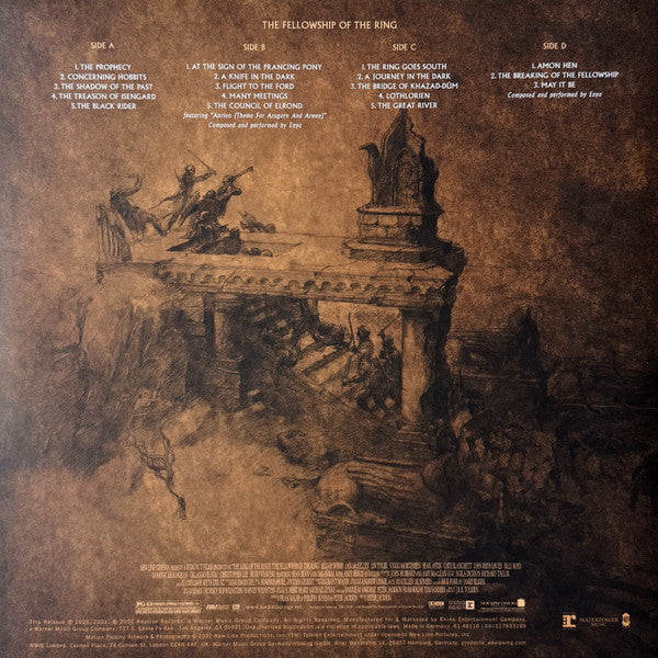 Howard Shore : The Lord Of The Rings: The Fellowship Of The Ring (Original Motion Picture Soundtrack) (2xLP, Album, Ltd, RE, Cle)
