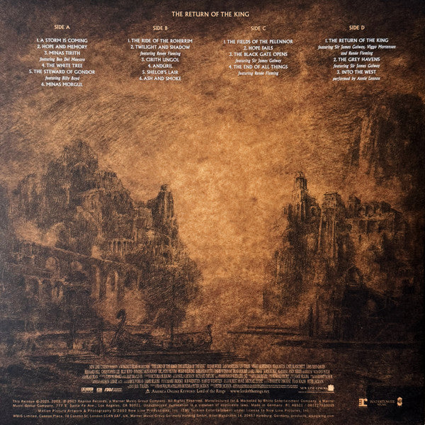 Howard Shore : The Lord Of The Rings: The Return Of The King (Original Motion Picture Soundtrack) (2xLP, Album, Ltd, RE, Cle)