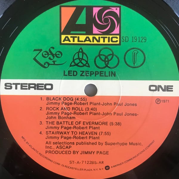 Led Zeppelin : Untitled (LP, Album, RE, AR )