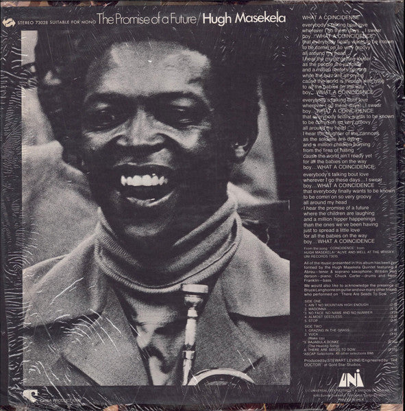 Hugh Masekela : The Promise Of A Future (LP, Album)