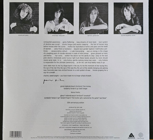 Patti Smith : Horses (LP, Album, RE, RM + LP, Album + Album, 50t)