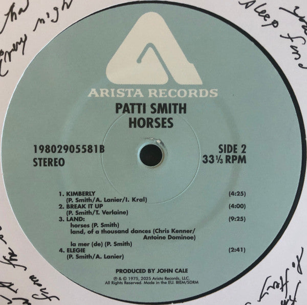 Patti Smith : Horses (LP, Album, RE, RM + LP, Album + Album, 50t)