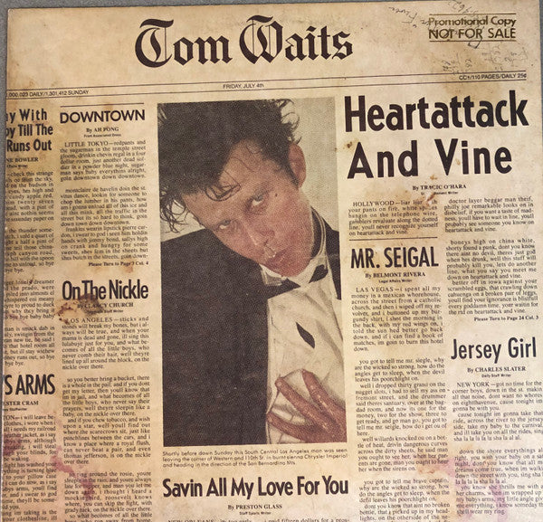 Tom Waits : Heartattack And Vine (LP, Album, Promo, SP-)