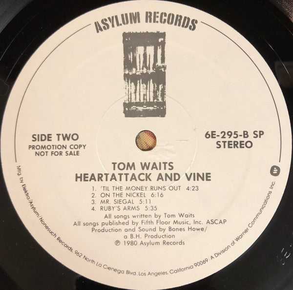 Tom Waits : Heartattack And Vine (LP, Album, Promo, SP-)