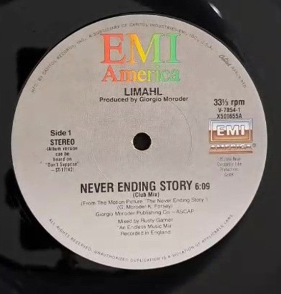 Limahl : Never Ending Story (12", Single, Jac)
