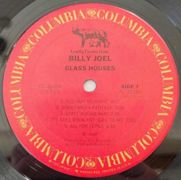 Billy Joel : Glass Houses (LP, Album, Pit)