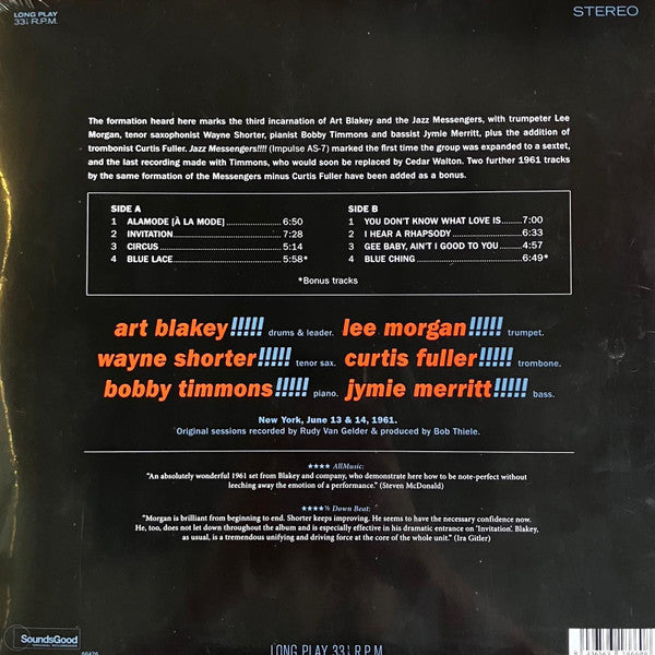 Art Blakey & The Jazz Messengers : Art Blakey & The Jazz Messengers (LP, Ltd, 180)