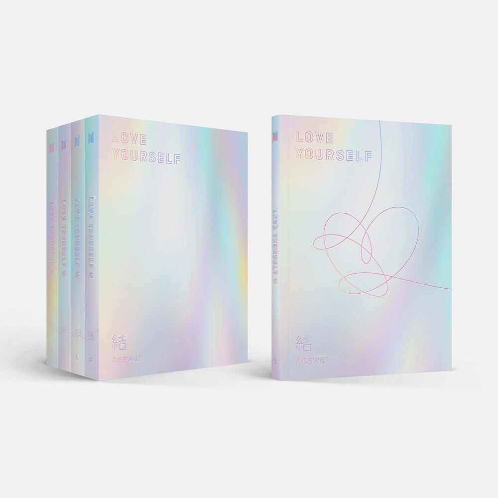 the album cover for BTS - Love Yourself: Answer (Random cover, incl. 116-page photobook, one random photocard, 20-page minibook and one sticker pack)