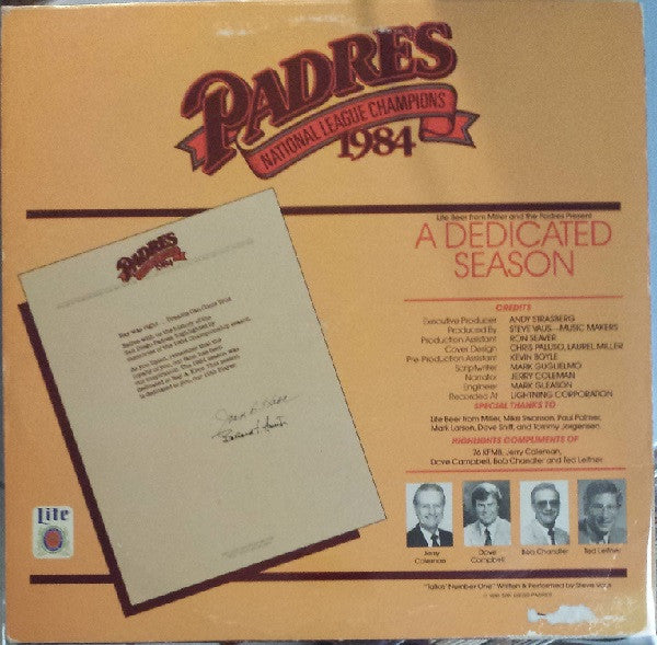 No Artist : Lite Beer And The Padres Present: A Dedicated Season (LP, Album)