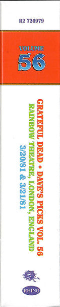 Grateful Dead* : Dave's Picks, Volume 56 (Rainbow Theatre, London, England • 3/20/81 & 3/21/81) (4xHDCD, Ltd, Num)