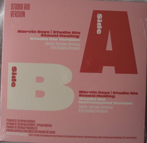 Marvin Gaye & Studio Rio : Sexual Healing (Studio Rio Version) (7", Single)