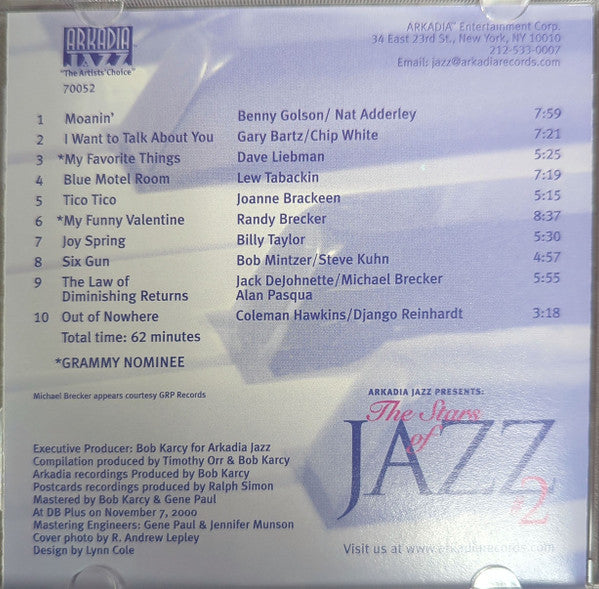 Arkadia Jazz All-Stars : Arkadia Jazz Presents: The Stars of Jazz #2 (CD, Album, Comp)