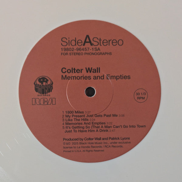 Colter Wall : Memories and Empties (LP, Album, Opa)