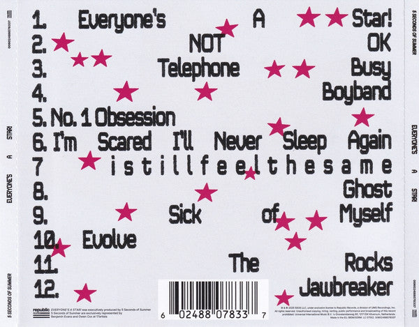 5 Seconds Of Summer : Everyone's A Star (CD, Album)