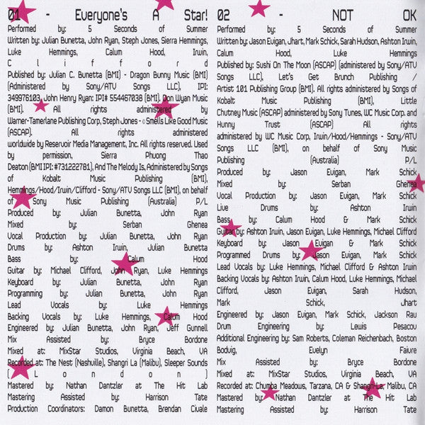 5 Seconds Of Summer : Everyone's A Star (CD, Album)