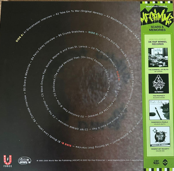 MF Grimm : Scars & Memories (2xLP, Comp, Ltd, Num, RE, RM, OBI)
