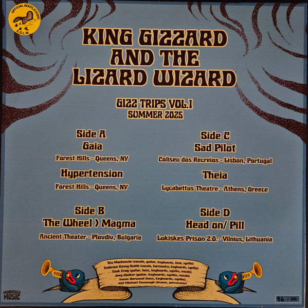 King Gizzard And The Lizard Wizard : Gizz Trips Vol. 1 (Summer 2025) (2xLP, Album, Comp, Ltd, Num, Ran)