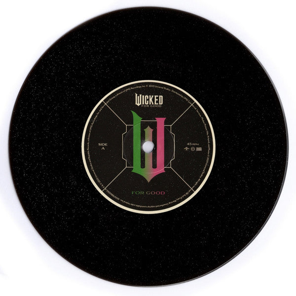 Cynthia Erivo & Ariana Grande : For Good (7", Single, Bla)