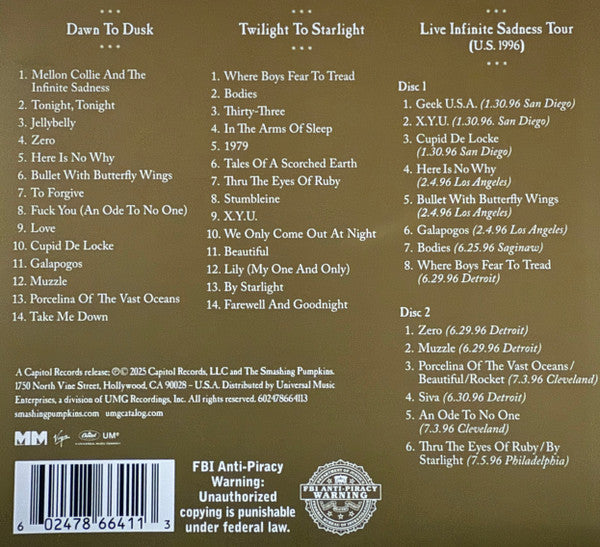 The Smashing Pumpkins : Mellon Collie And The Infinite Sadness (2xCD, Album, RE, RM + 2xCD + Dlx, Ltd, 30t)
