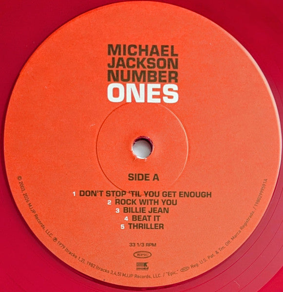 Michael Jackson : Number Ones (2xLP, Comp, RE, Red)