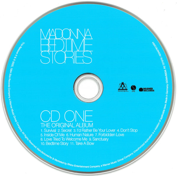 Madonna : Bedtime Stories (CD, Album, RE + CD, EP + Dlx, 30t)