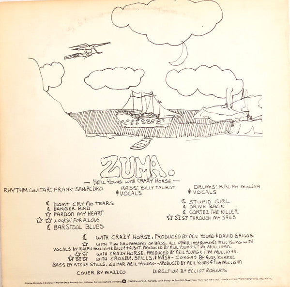 Neil Young With Crazy Horse : Zuma (LP, Album, Promo)