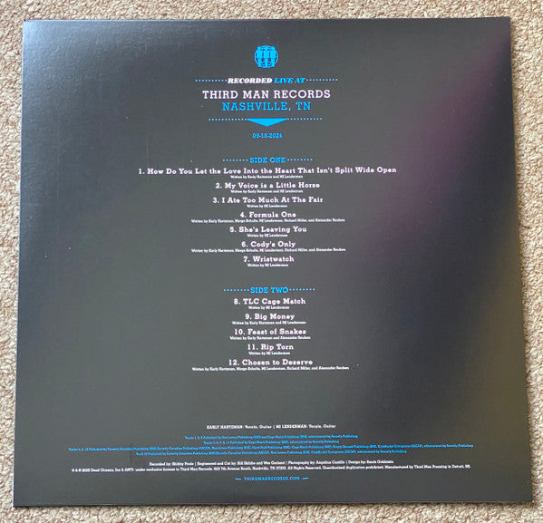 Karly Hartzman, MJ Lenderman : Karly Hartzman And MJ Lenderman Live At Third Man Records (LP, Ltd, Blu)