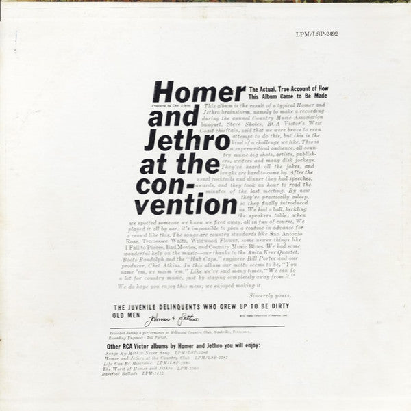 Homer And Jethro : Homer And Jethro At The Convention (LP, Mono)