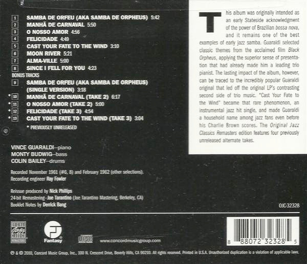 Vince Guaraldi Trio : Jazz Impressions Of Black Orpheus (CD, Album, RE, RM)