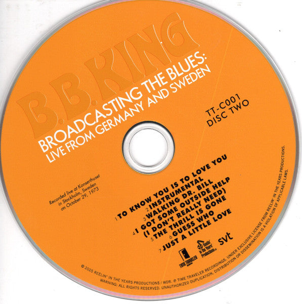 B.B. King : Broadcasting The Blues: Live From Germany And Sweden (2xCD)