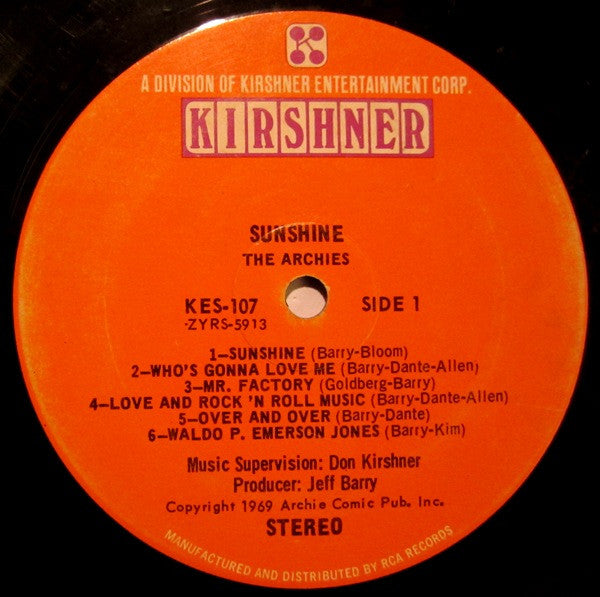 The Archies : Sunshine (LP, Album)