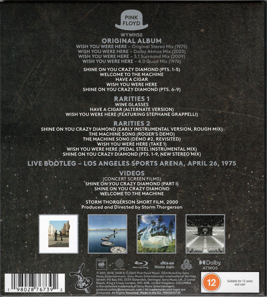 Pink Floyd : Wish You Were Here  (Blu-ray, Blu-ray-A, RE, RM, Multichannel, Dol)