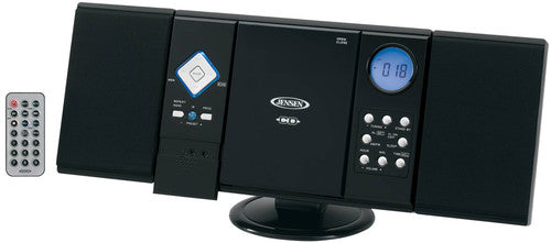 Jensen JEN-JMC-180A Wall Mountable Vertical Loading CD Player with Stereo Speakers
