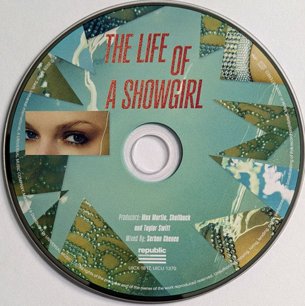 Taylor Swift : The Life Of A Showgirl (CD, Album, Dlx, Ltd, 7" )