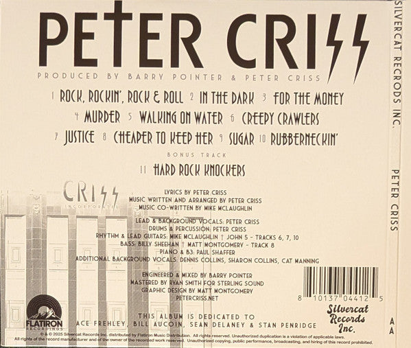 Peter Criss : Peter Criss (CD, Ltd, Whi)