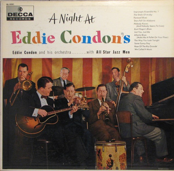 Eddie Condon With All Star Jazz Men : A Night At Eddie Condon's (LP, Mono)