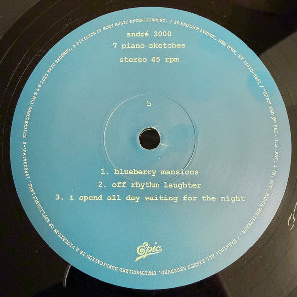 Andre 3000 : 7 Piano Sketches (10", EP, Ltd)