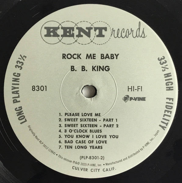 B.B. King : Rock Me Baby (14 Great Hits) (LP, Comp, Mono, Ltd, RE, RM)