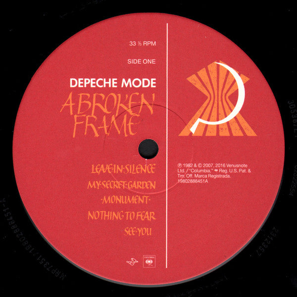 Depeche Mode : A Broken Frame (LP, Album, RE, RM, Gat)