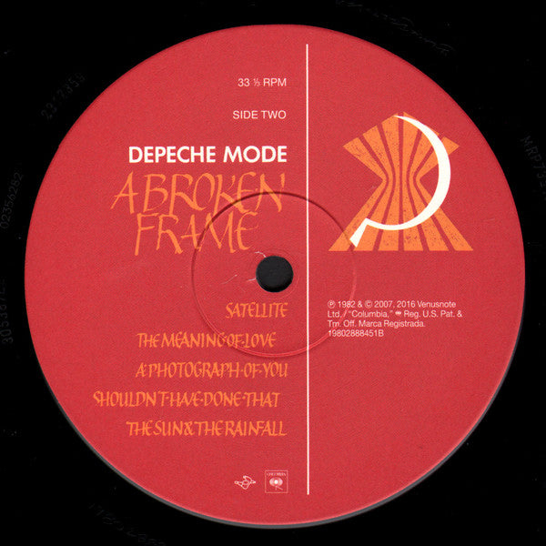 Depeche Mode : A Broken Frame (LP, Album, RE, RM, Gat)