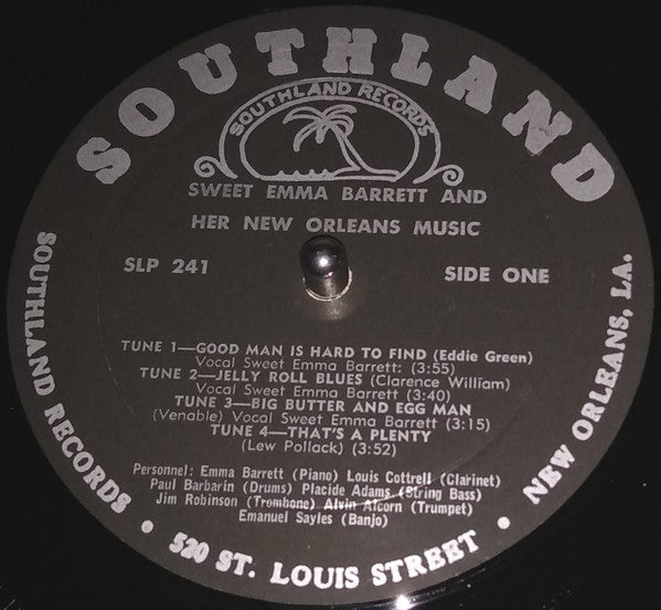 Emma Barrett : Sweet Emma Barrett And Her New Orleans Music (LP)