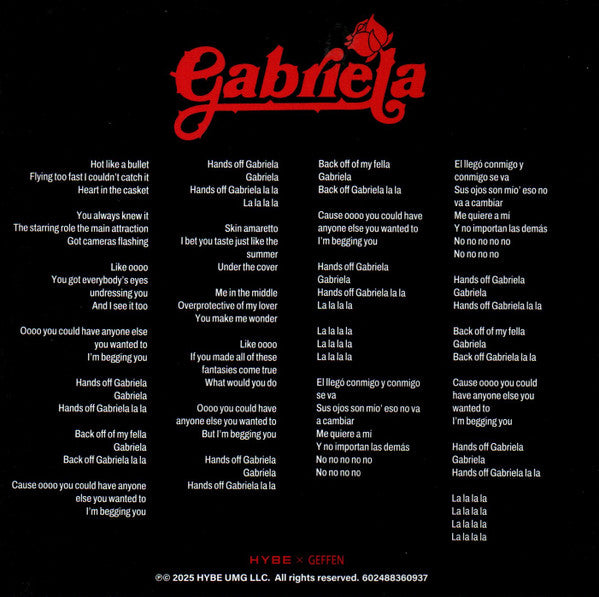 Katseye : Gabriela (CD, Single)