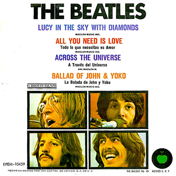 The Beatles : Lucy In The Sky With Diamonds / All You Need Is Love / Across The Universe / Ballad Of John & Yoko (7", EP)