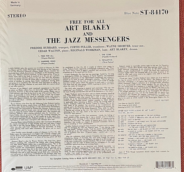 Art Blakey & The Jazz Messengers : Free For All (LP, RE, 180)