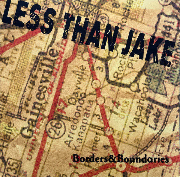 Less Than Jake : Borders & Boundaries (LP, Album, RE, Yel + LP, S/Sided, Yel + Ltd, 25t)