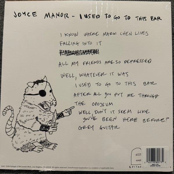 Joyce Manor : I Used To Go To This Bar (LP, Album, Yel)
