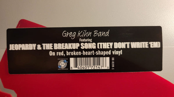 Greg Kihn Band : Jeopardy / The Breakup Song (They Don't Write 'Em) (7", Shape, Single, Ltd, Bro)