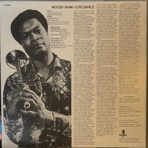 Woody Shaw : Love Dance (LP, Album, RE, RM, 180)